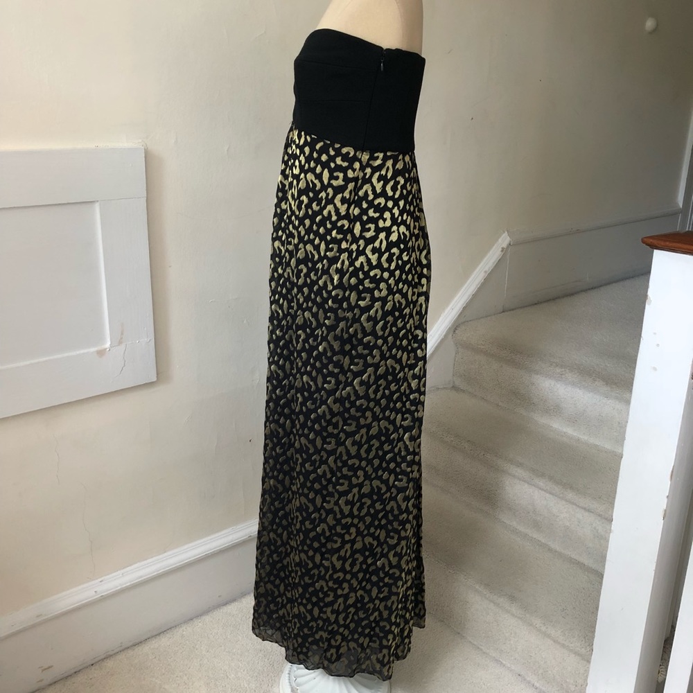 DVF Adriana Strapless Silk Leopard Maxi Dress EUC - Picture 6 of 8